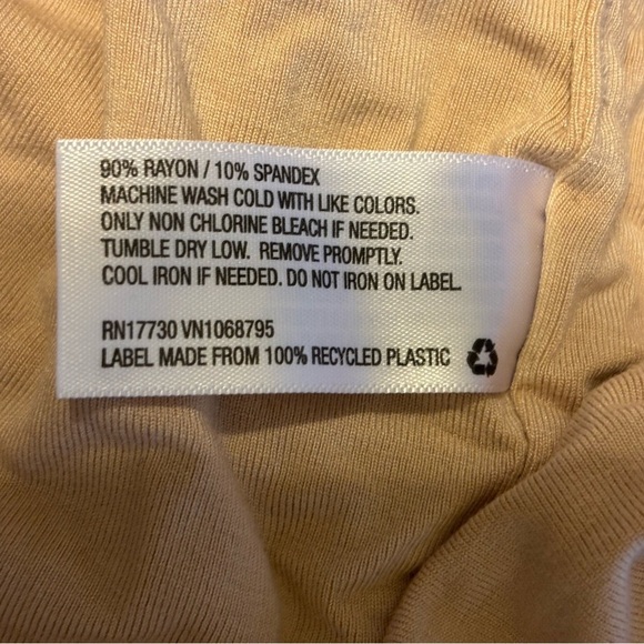 A New Day Tan Cream Nude Stretchy Tube Top - Ruched - Stays Up - Size XL - Picture 4 of 4